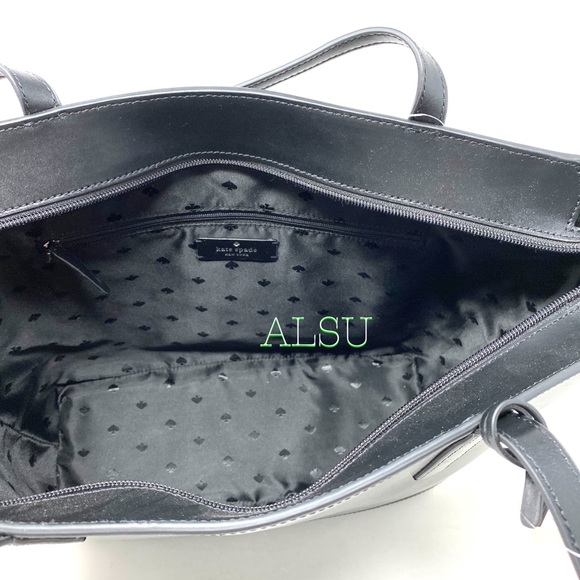 🌸 SALE 🌸 Kate Spade Adley Large Tote leather Black Women’s Size WKRU6978 - Picture 6 of 8